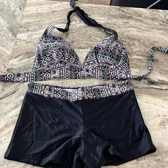Bathing suit/ Halter top with shorts. - Picture 1 of 5